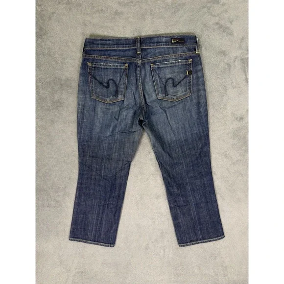 Citizens of Humanity Jeans Womens 29 Blue Kelly #063 Low Waist Cropped Stretch - Picture 2 of 11